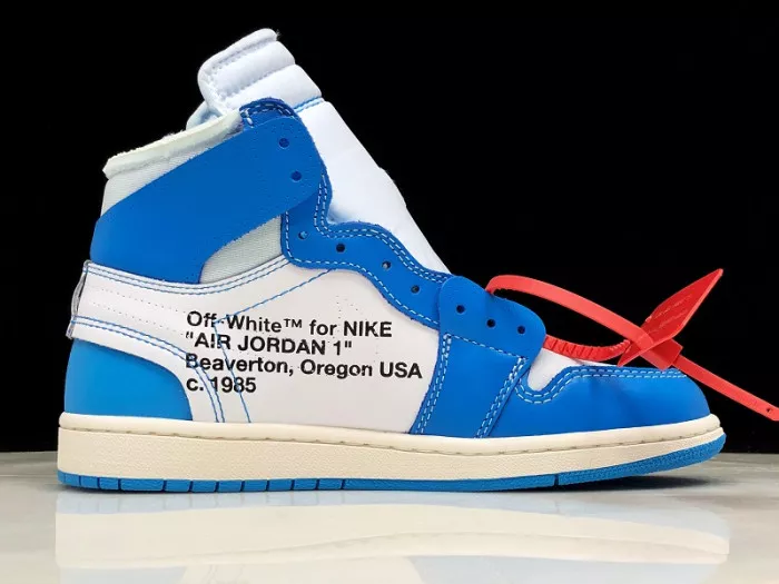 Reps 【Free Shipping】 Off-White Air Jordan 1 Powder Blue UNC AQ0818-148 0114