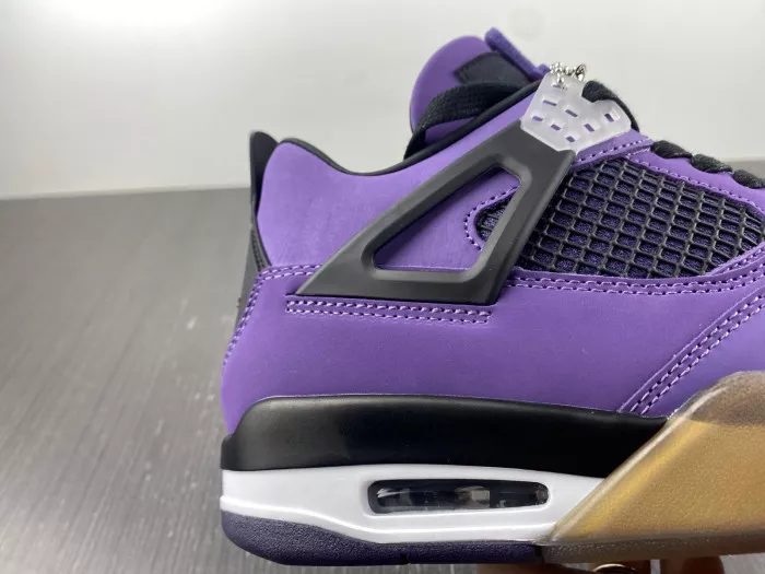 Cheap 【Free Shipping】 Jordan 4 Retro Travis Scott Purple (Friends and Family) 766296 LN4 0114