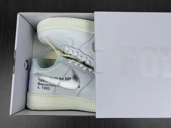 Cheap 【Free Shipping】 Nike Air Force 1 Low Virgil Abloh Off-White (AF100) AO4297-100 0129