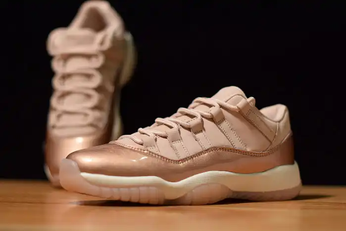 Cheap 【Free Shipping】 Air Jordan 11 Low GS Rose Gold AH7860-105 0127