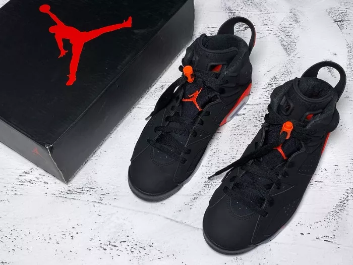 Reps 【Free Shipping】 Air Jordan 6 Retro Black Infrared OG 384664-060 0113