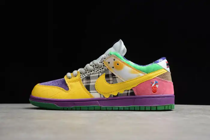 【Free Shipping】 Nike SB Dunk Low Pro IW Purple Yellow-Violet-Pink 318403-137 0129