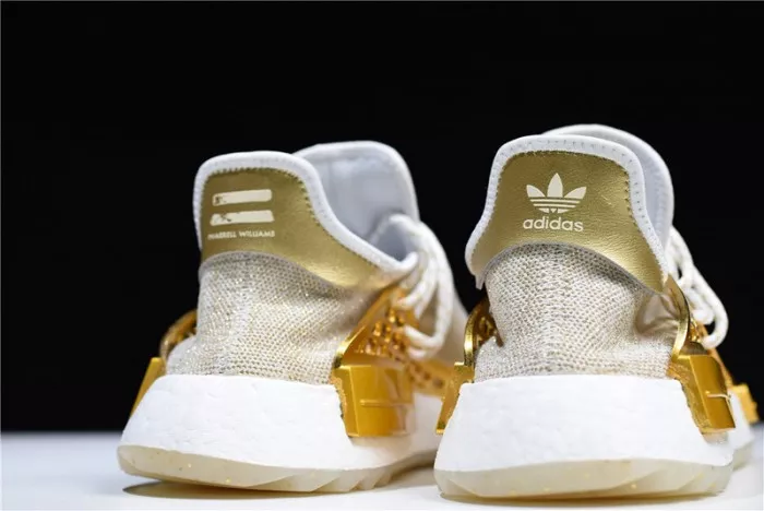 Cheap 【Free Shipping】 Pharrell adidas NMD Hu China Gold HAPPY F99762 0112