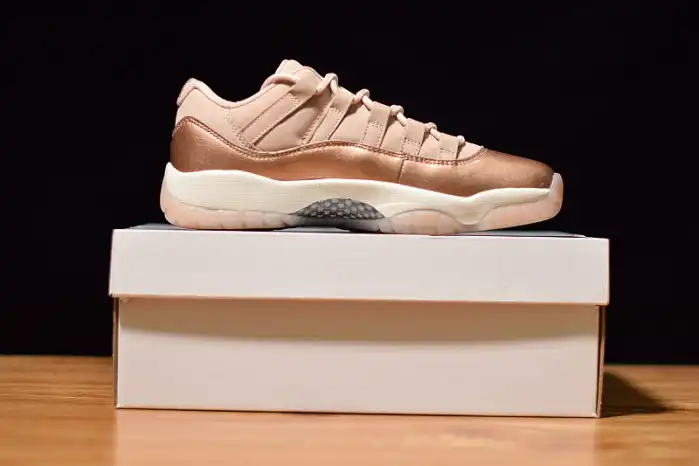 Cheap 【Free Shipping】 Air Jordan 11 Low GS Rose Gold AH7860-105 0127