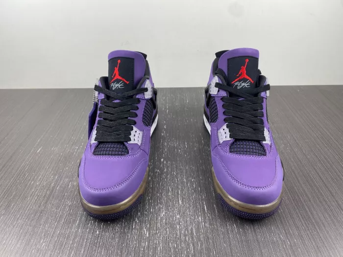 Cheap 【Free Shipping】 Jordan 4 Retro Travis Scott Purple (Friends and Family) 766296 LN4 0114