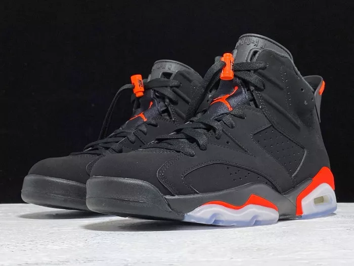 Reps 【Free Shipping】 Air Jordan 6 Retro Black Infrared OG 384664-060 0113