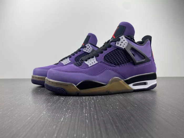 【Free Shipping】 Jordan 4 Retro Travis Scott Purple (Friends and Family) 766296 LN4 0114