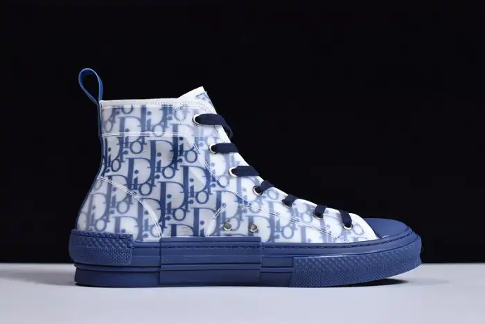 Rep 【Free Shipping】 DR B23 High Top Oblique Sneaker Blue 0126