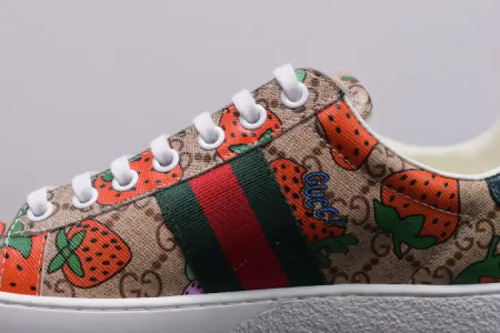 Reps 【Free Shipping】 GUCC ACE EMBROIDERED LOW-TOP SNEAKER 431920 DOPEO 9064 0125