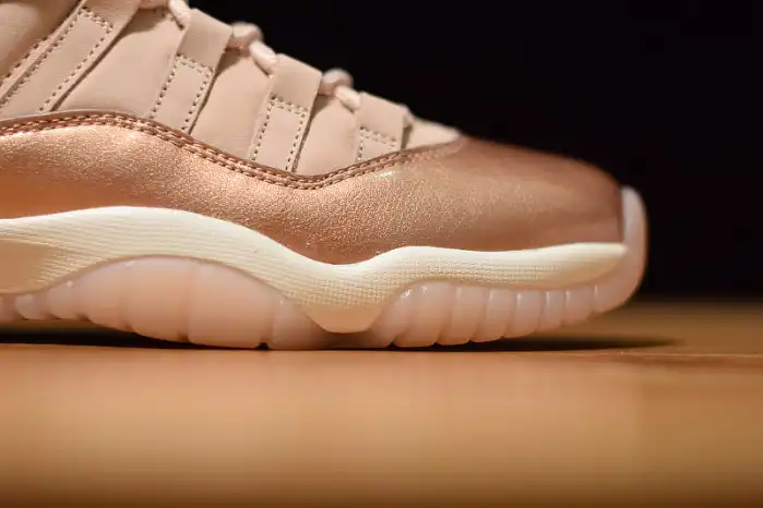 Cheap 【Free Shipping】 Air Jordan 11 Low GS Rose Gold AH7860-105 0127