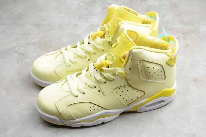 Rep 【Free Shipping】 Air Jordan 6 Retro Dynamic Yellow Floral (GS) 543390-800 0127