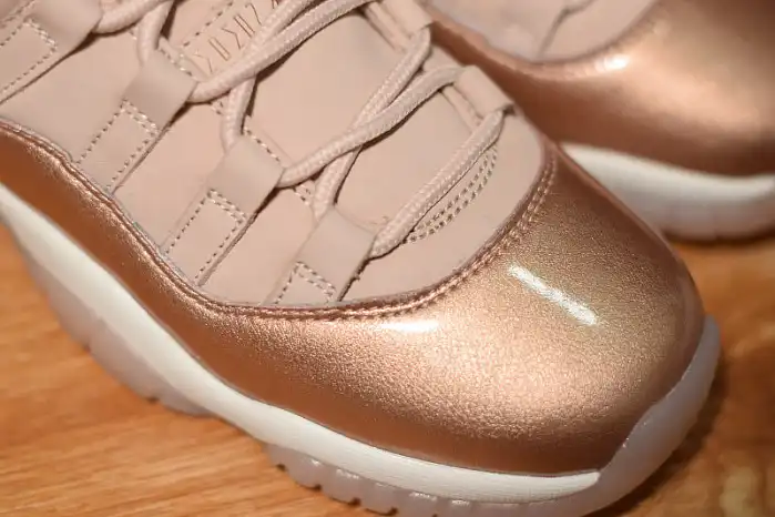 Cheap 【Free Shipping】 Air Jordan 11 Low GS Rose Gold AH7860-105 0127