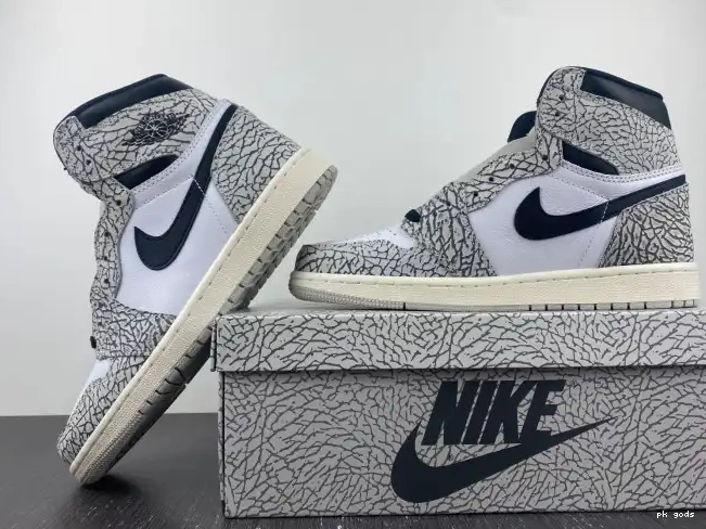 Cheap 【Free Shipping】 DZ5485-052 White Air OG Cement Jordan 1 High 0207